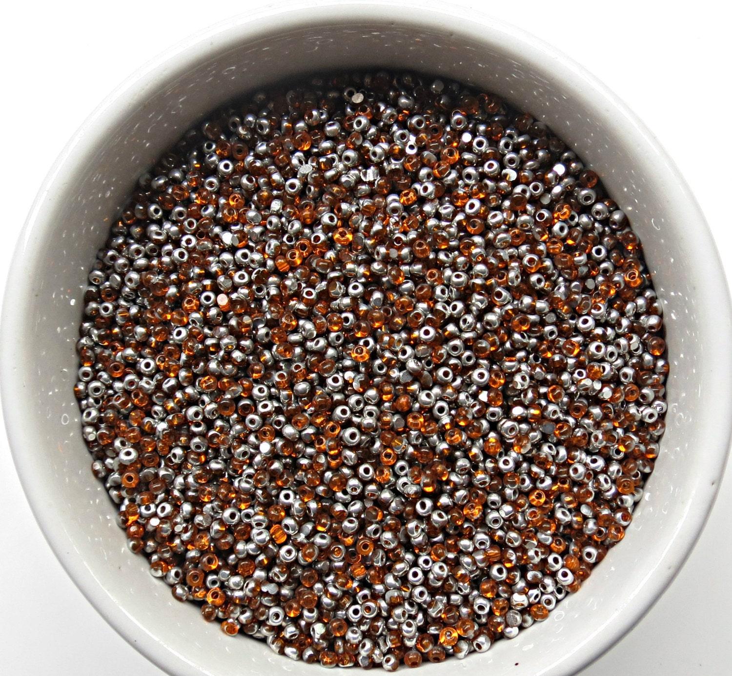 11/0 Charlotte true Cut Beads Patina Transparent Light Orange Silver 10/20/50/250/500 Grams