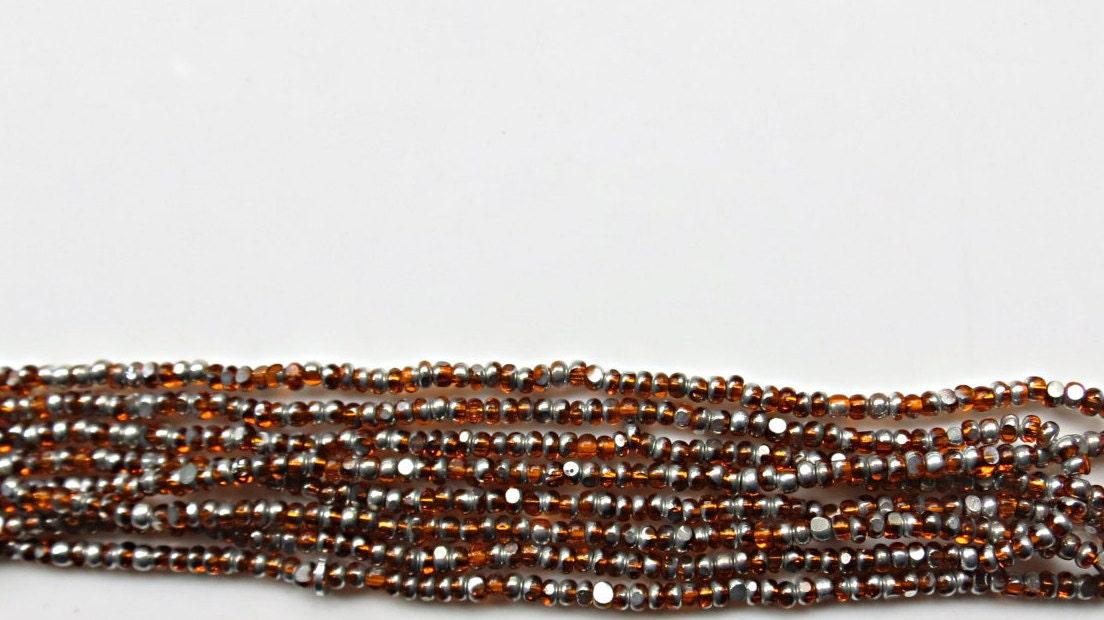 11/0 Charlotte true Cut Beads Patina Transparent Light Orange Silver 10/20/50/250/500 Grams