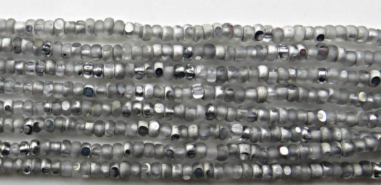 11/0 Charlotte Cut Beads Patina Frosted Crystal Silver 10/20/50/250/500 Grams 1300 Pieces