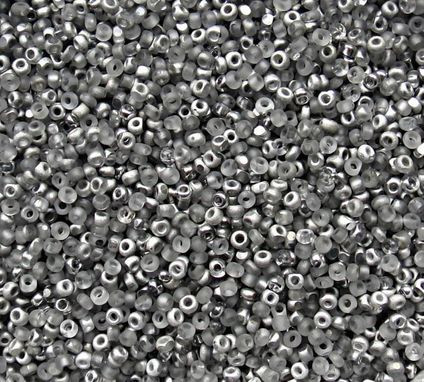 11/0 Charlotte Cut Beads Patina Frosted Crystal Silver 10/20/50/250/500 Grams 1300 Pieces