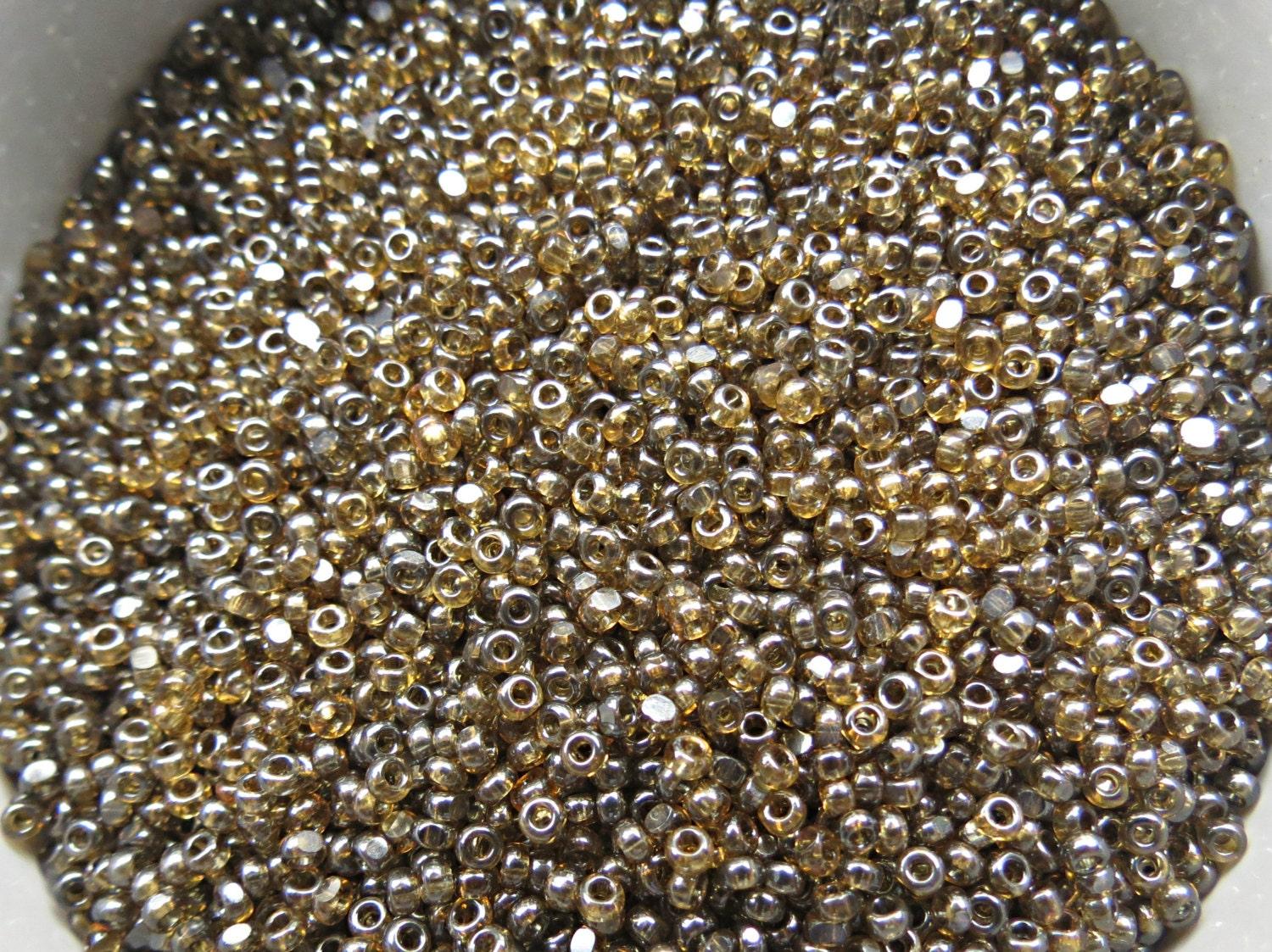 11/0 Charlotte true Cut Beads Ionized Honey Transparent 10/20/50/250/500 Grams vintage findings, embroidery materials, craft supplies, rare