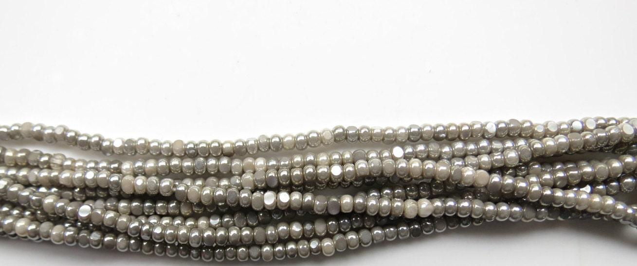 11/0 Charlottet true Cut Beads Ionized Pearl Opaque 10/20/50/250/500 Grams embroidery materials, jewelry making, vintage beads, rare finding