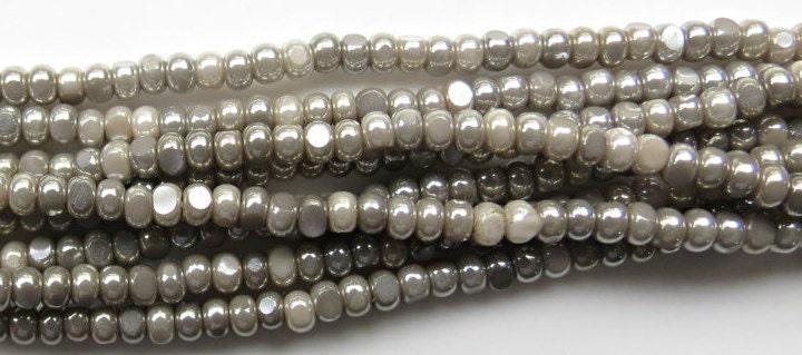 11/0 Charlottet true Cut Beads Ionized Pearl Opaque 10/20/50/250/500 Grams embroidery materials, jewelry making, vintage beads, rare finding