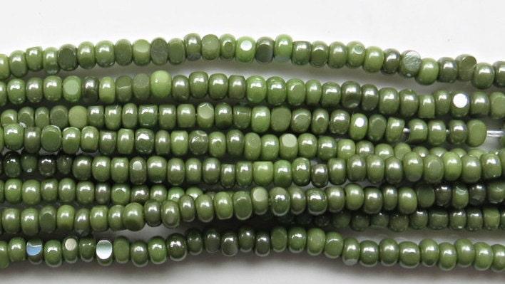 Charlotte true Cut Beads 13/0 Ionized Peridot Opaque 5/10/20/50/250/500 Grams Native Beads Supply