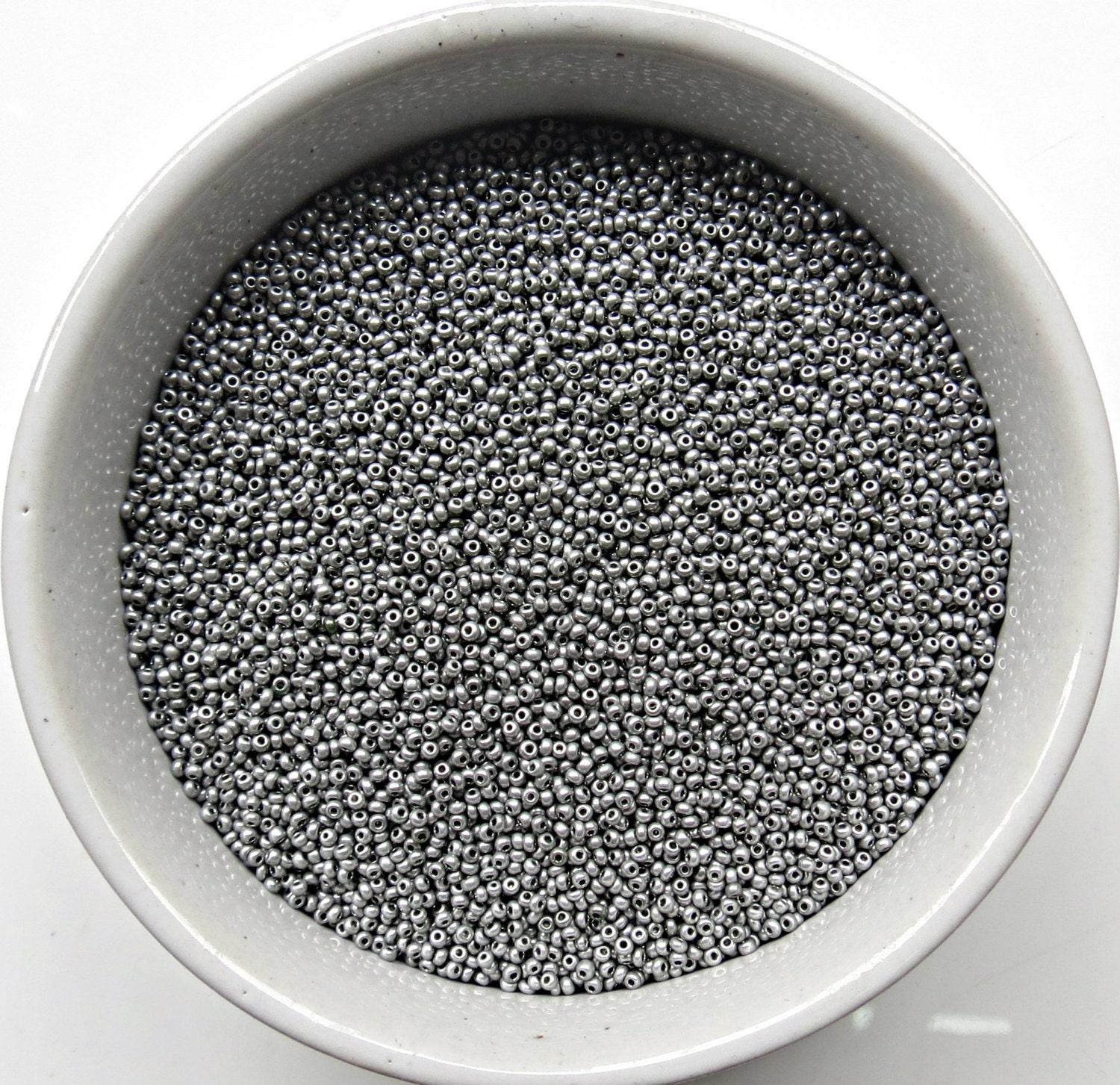 16/0 Micro Seed Beads 1.4 MM 10/20/50 Grams Metallic Silver