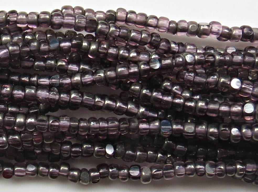 11/0 Charlotte true Cut Beads Patina Transparent Light Amethyst Gun Metal 10/20/50/250/500 Grams vintage findings, embroidery materials