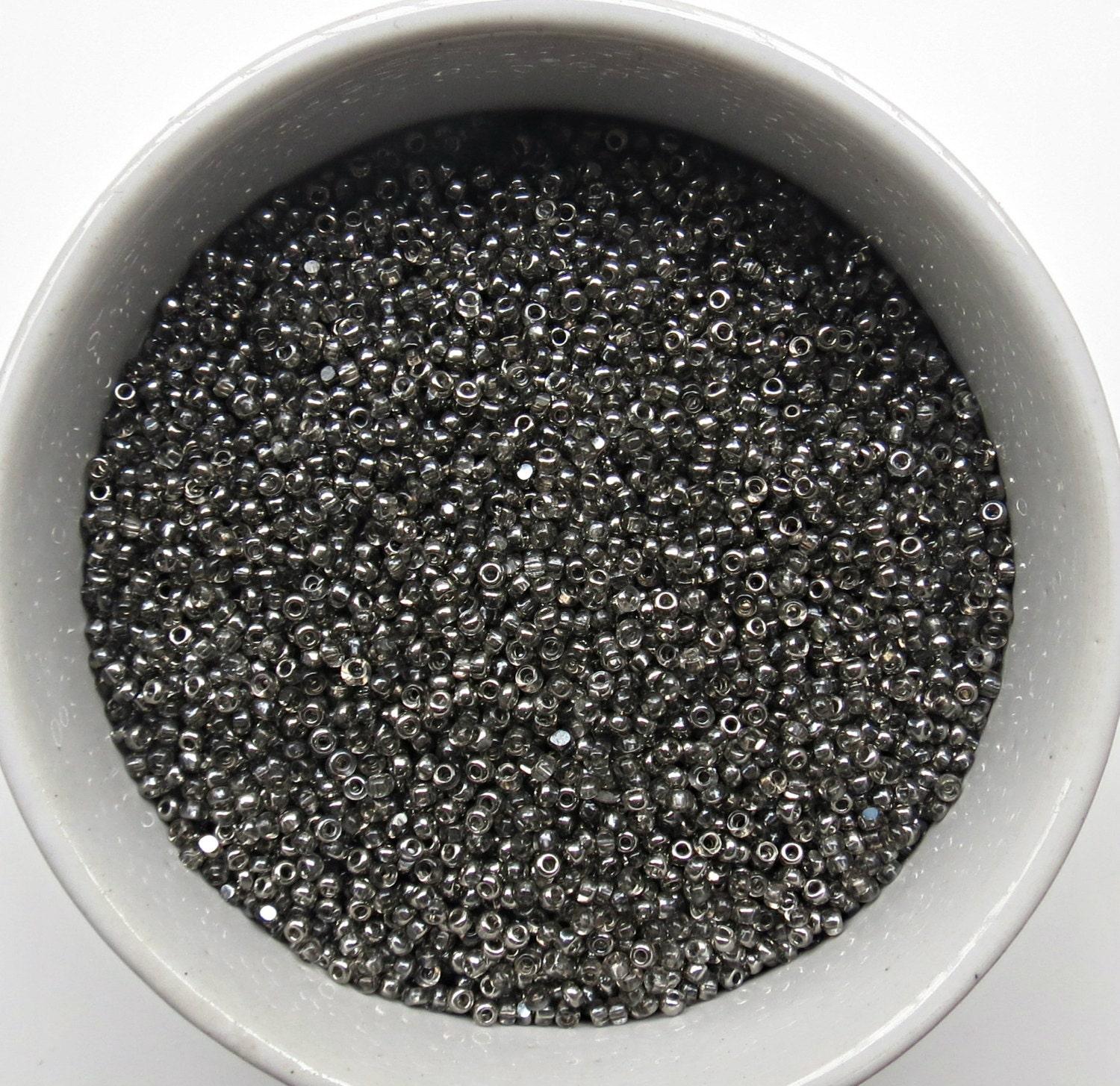 8/0 Charlotte Cut Beads Patina Transparent Crystal Gun Metal 10/20/50/250/500 Grams 425 Pieces embroidery materials, jewelry making, vintage