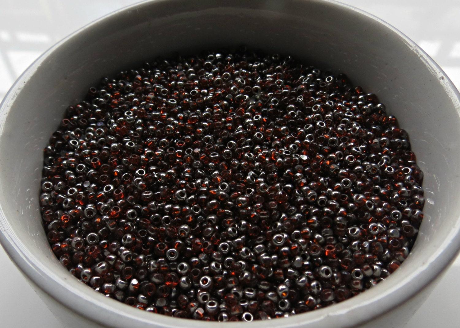 11/0 Charlotte Cut Beads Patina Transparent Light Orange Gun Metal 10/20/50/250/500 Grams 1300 Pieces
