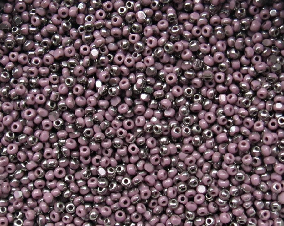 11/0 Charlotte true Cut Beads Patina Opaque Light Purple Gun Metal 10/20/50/250/500 Grams vintage findings, embroidery materials, craft