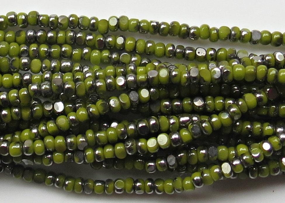 11/0 Charlotte true Cut Beads Patina Opaque Olivine Gun Metal 10/20/50/250/500 Grams 1300 Pieces embroidery materials, jewelry making