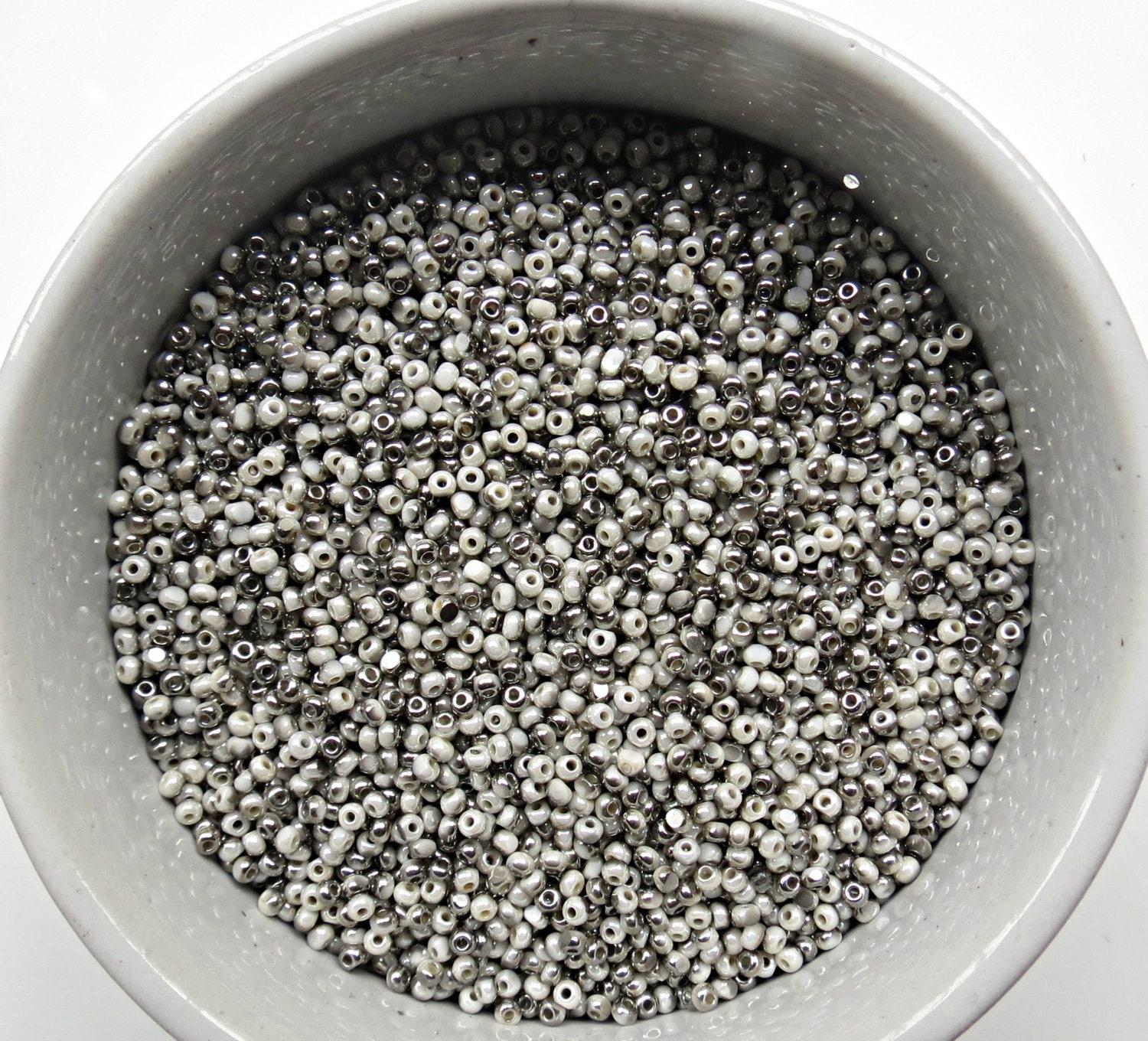 13/0 Charlotte Cut Beads Patina Pearl Off White Gun Metal 5/10/20/50/250/500 Grams craft supplies, jewelry making, embroidery materials