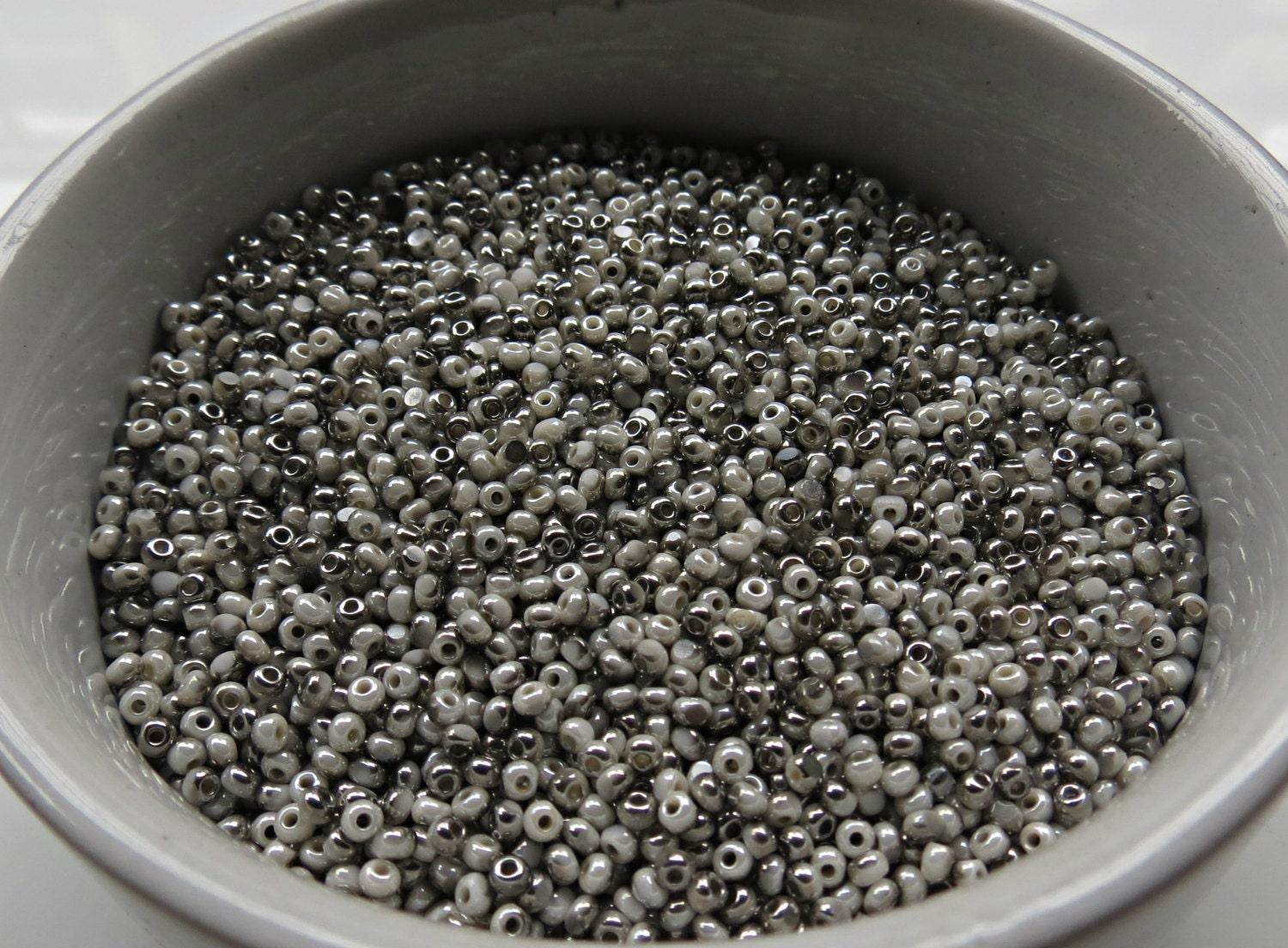 13/0 Charlotte Cut Beads Patina Pearl Off White Gun Metal 5/10/20/50/250/500 Grams craft supplies, jewelry making, embroidery materials