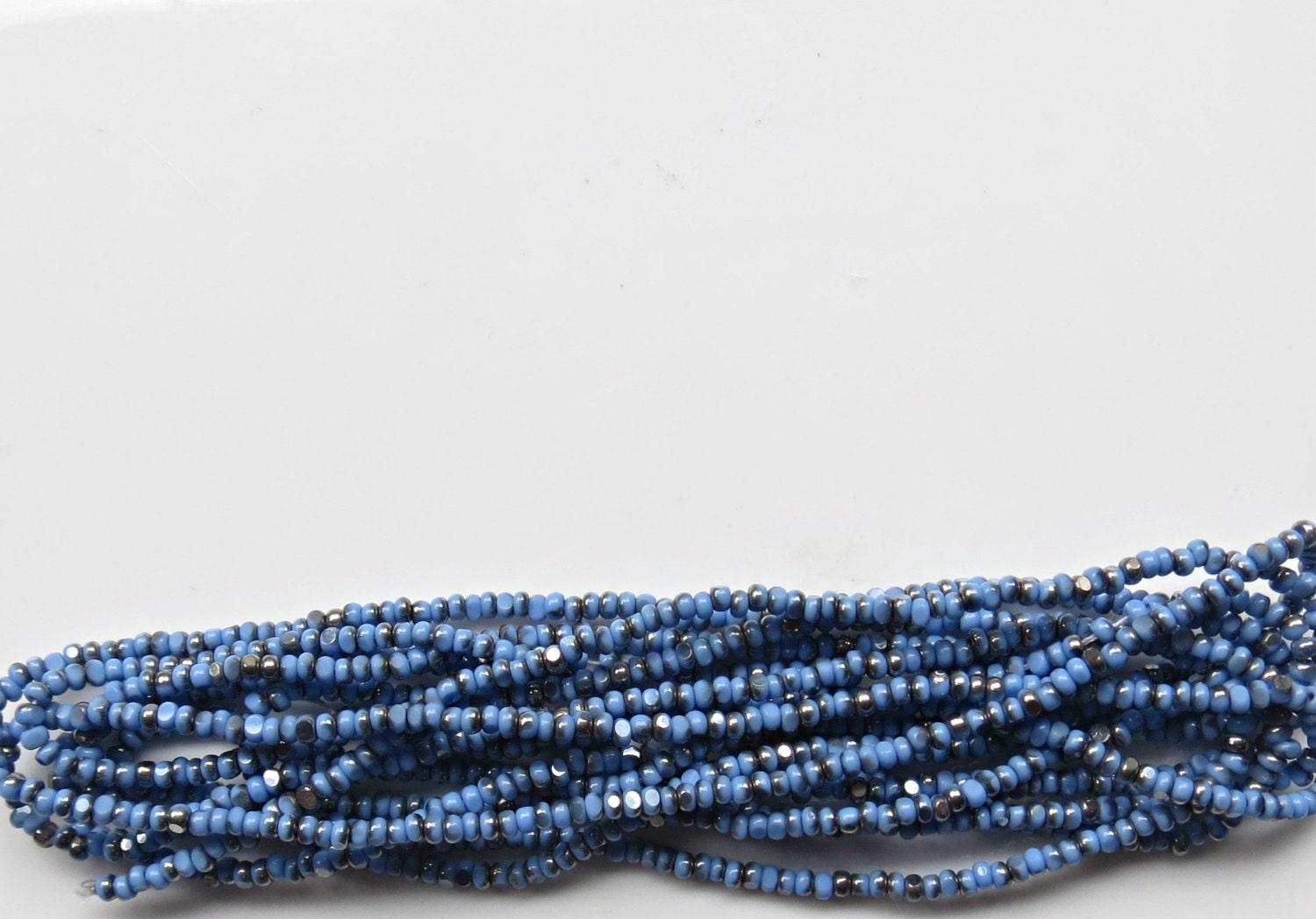 11/0 Charlotte true Cut Beads 2 MM Light Patina Light Sapphire Opaque Gun Metal 10/20/50/250/500 Grams vintage findings, embroidery material