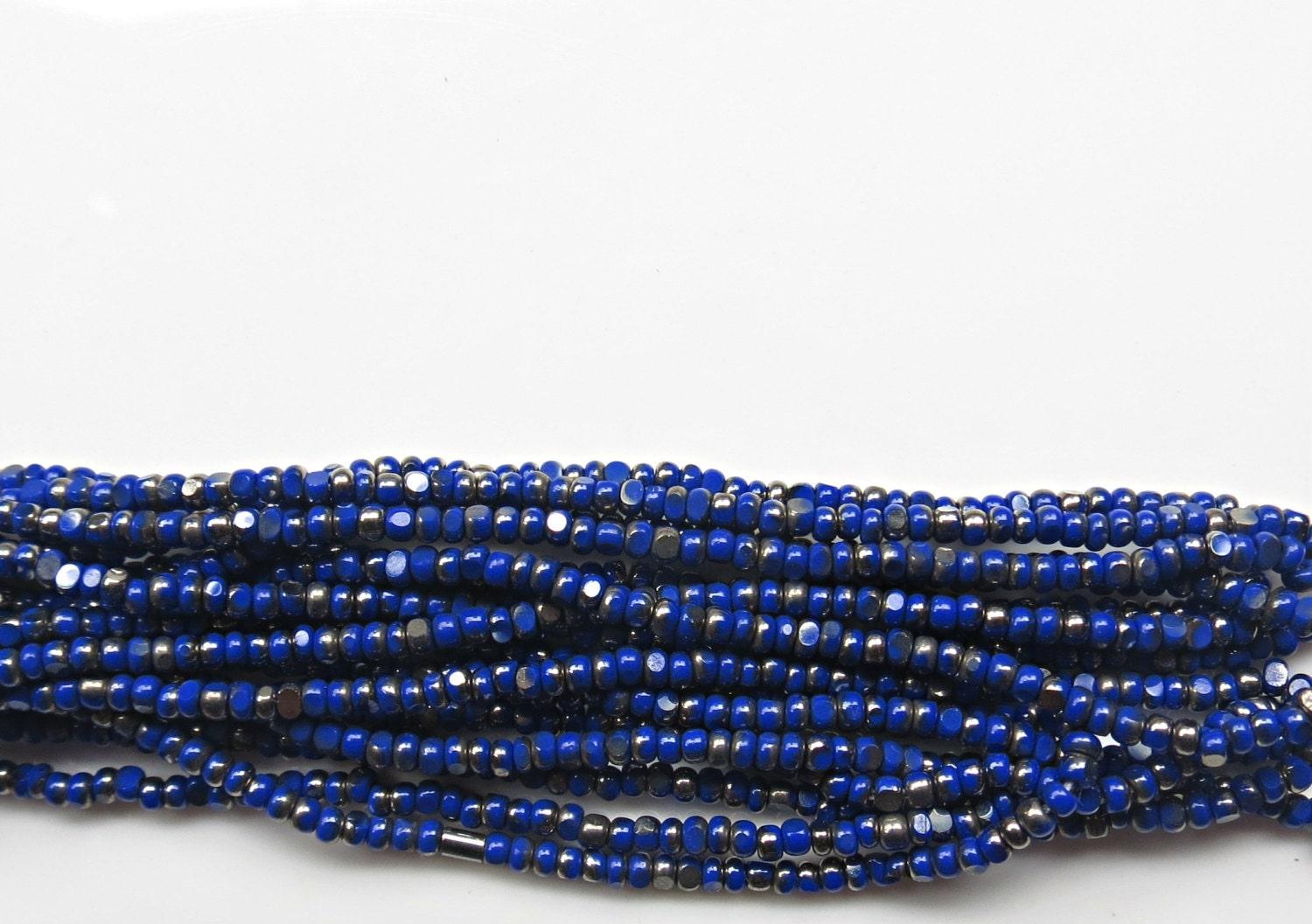 11/0 Charlotte true Cut Beads Patina Opaque Royal Blue Gun Metal 10/20/50/250/500 Grams 1300 Pieces