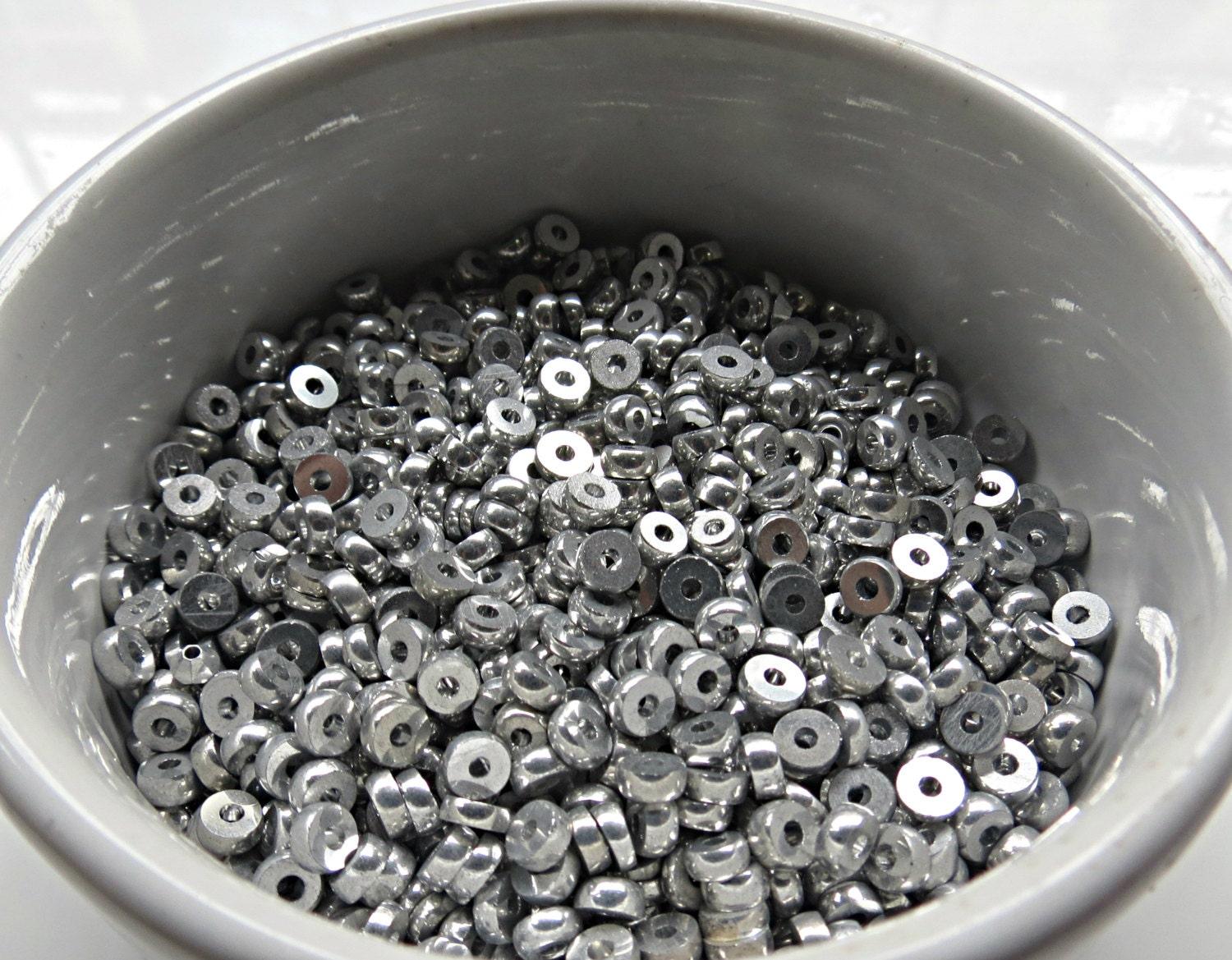 5MM Glass Sequins High Glaze Metallic Aluminium Silver 5/10/20 Grams PREMIUM MATERIALS