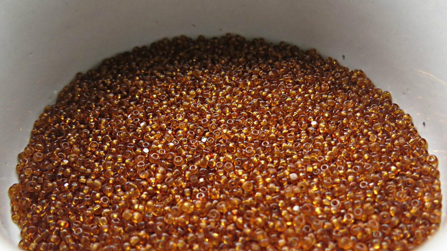 13/0 Charlotte Cut Beads Topaz Transparent 5/10/20/50/250/500 craft supplies, jewelry making, embroidery materials, vintage beads, rare