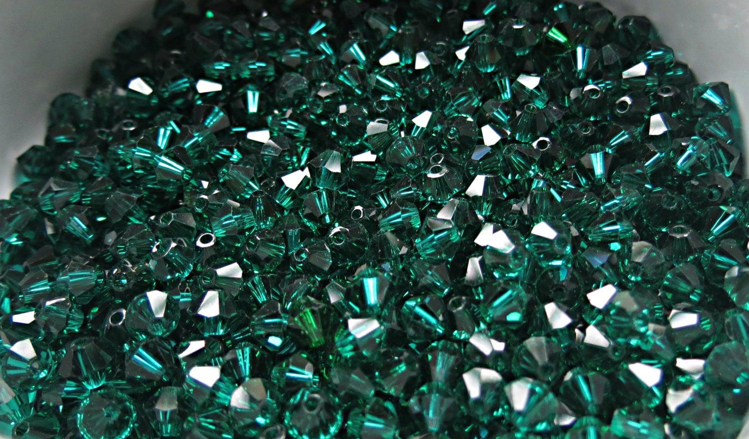 2.5mm Emerald Swarovski Bicone Beads 36/72/144/432/1000 Pieces Jewelry findings, embroidery materials, jewelry making, rare beads, craft