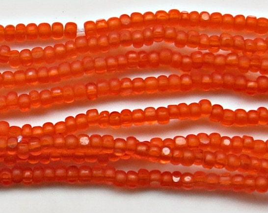 13/0 Charlotte true Cut Beads Frosted Orange 5/10/20/50/250/500Grams (10 Grams 2600 Pieces) native supply