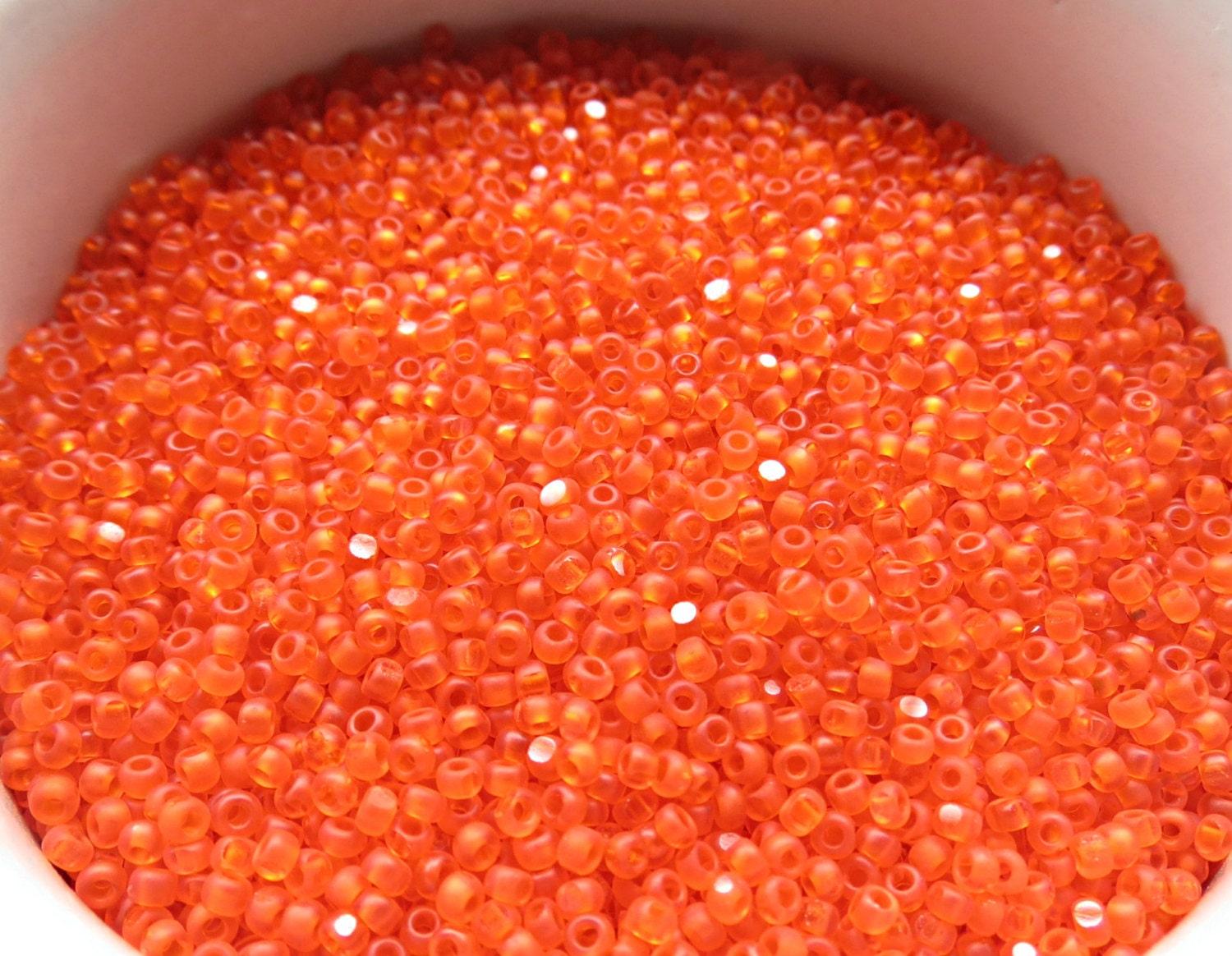 13/0 Charlotte true Cut Beads Frosted Orange 5/10/20/50/250/500Grams (10 Grams 2600 Pieces) native supply