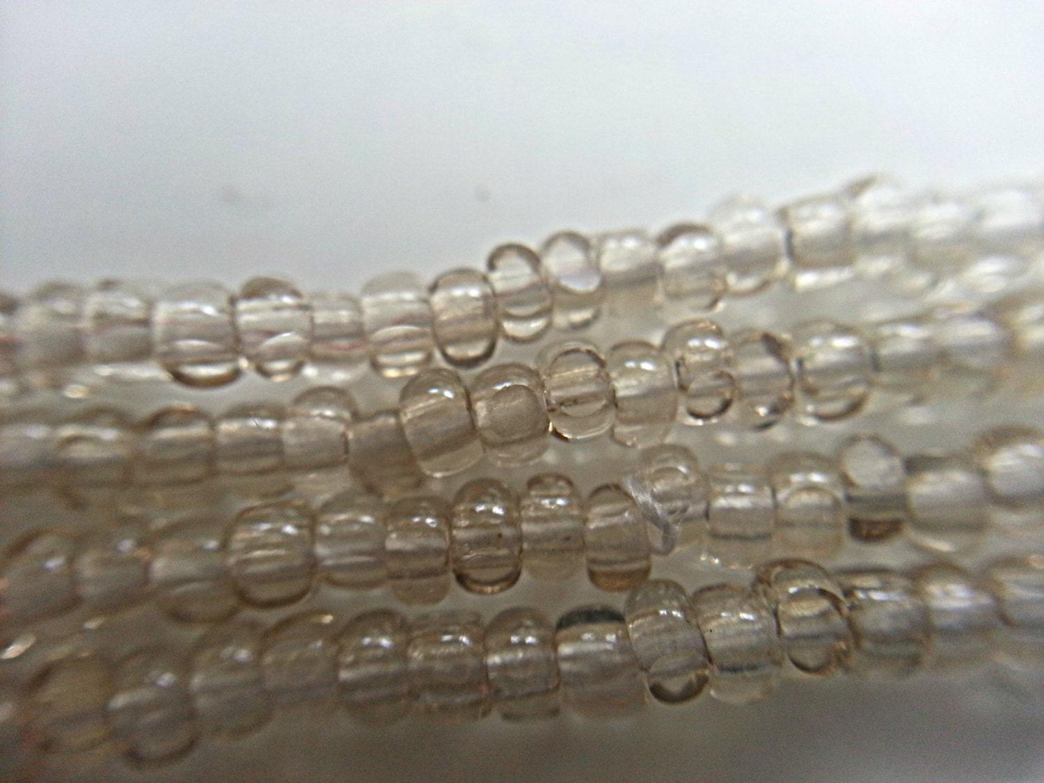 8/0 Charlotte Cut Beads Ionized Crystal Light Champagne 10/20/50/250/500 Grams glass beads, jewelry supply, vintage findings, craft supply