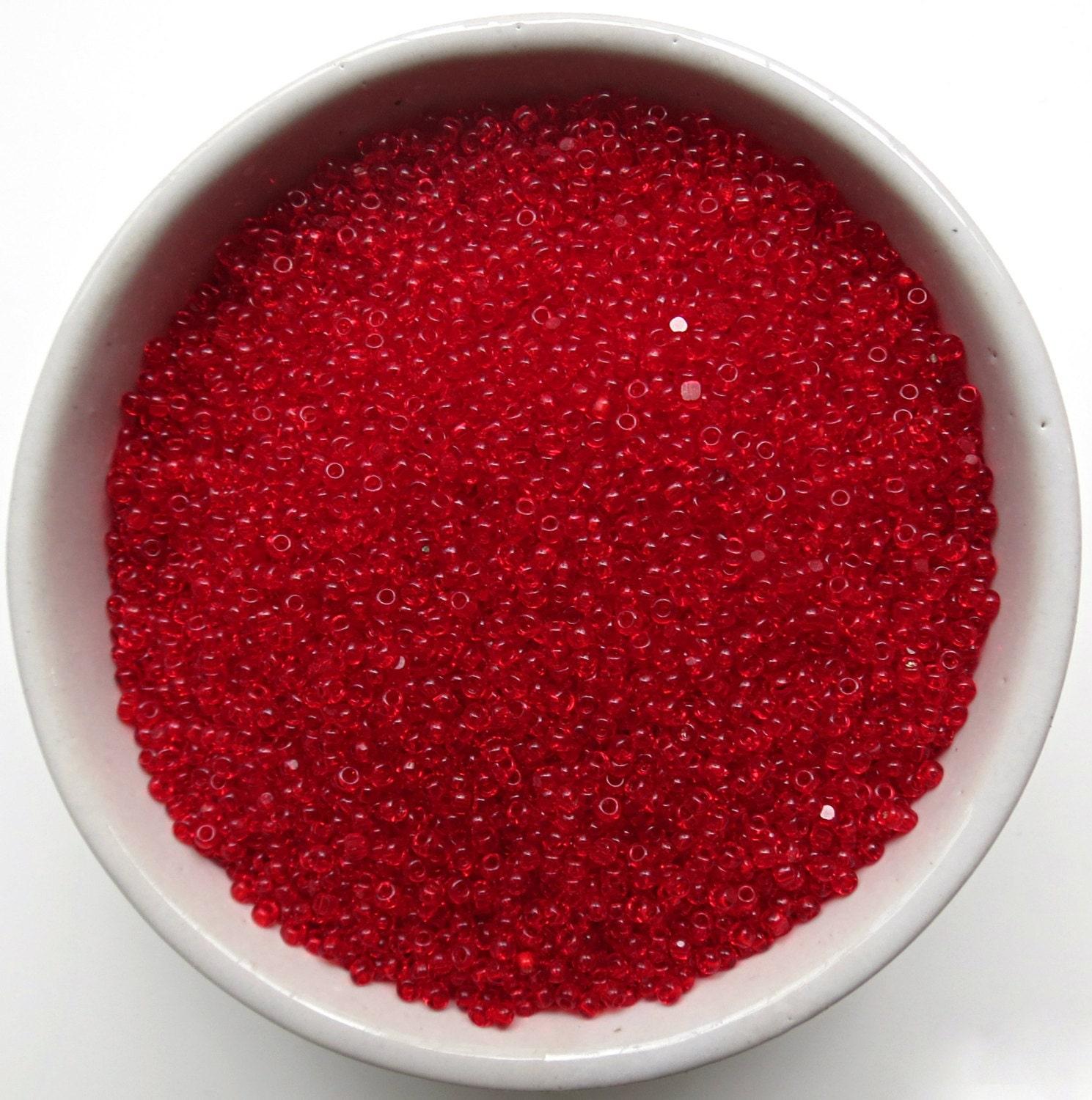 13/0 Charlotte Cut Beads Light Siam 5/10/20/50/250/500 Grams craft supplies, jewelry making, embroidery materials, vintage beads, rare