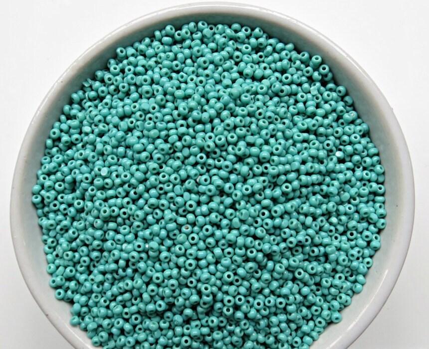 11/0 Charlotte Cut Beads Opaque Aqua Green 10/20/50/250/500 Grams (10 Grams 1300 Pieces) embroidery materials, jewelry making, vintage beads