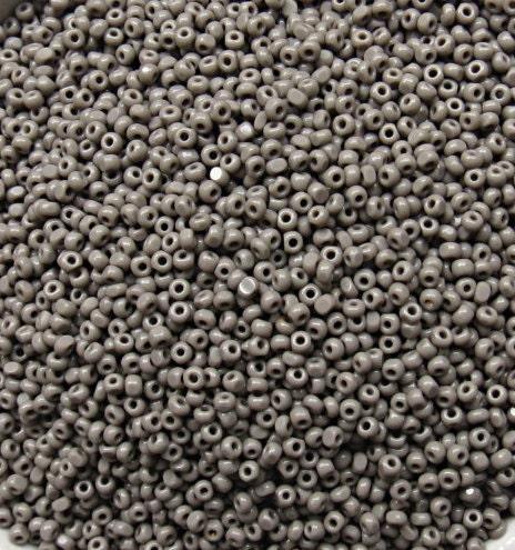 13/0 Charlotte Cut BeadS 1.6MM Grey Opaque 5/10/20/50/250/500 Grams craft supplies, jewelry making, embroidery materials, vintage beads