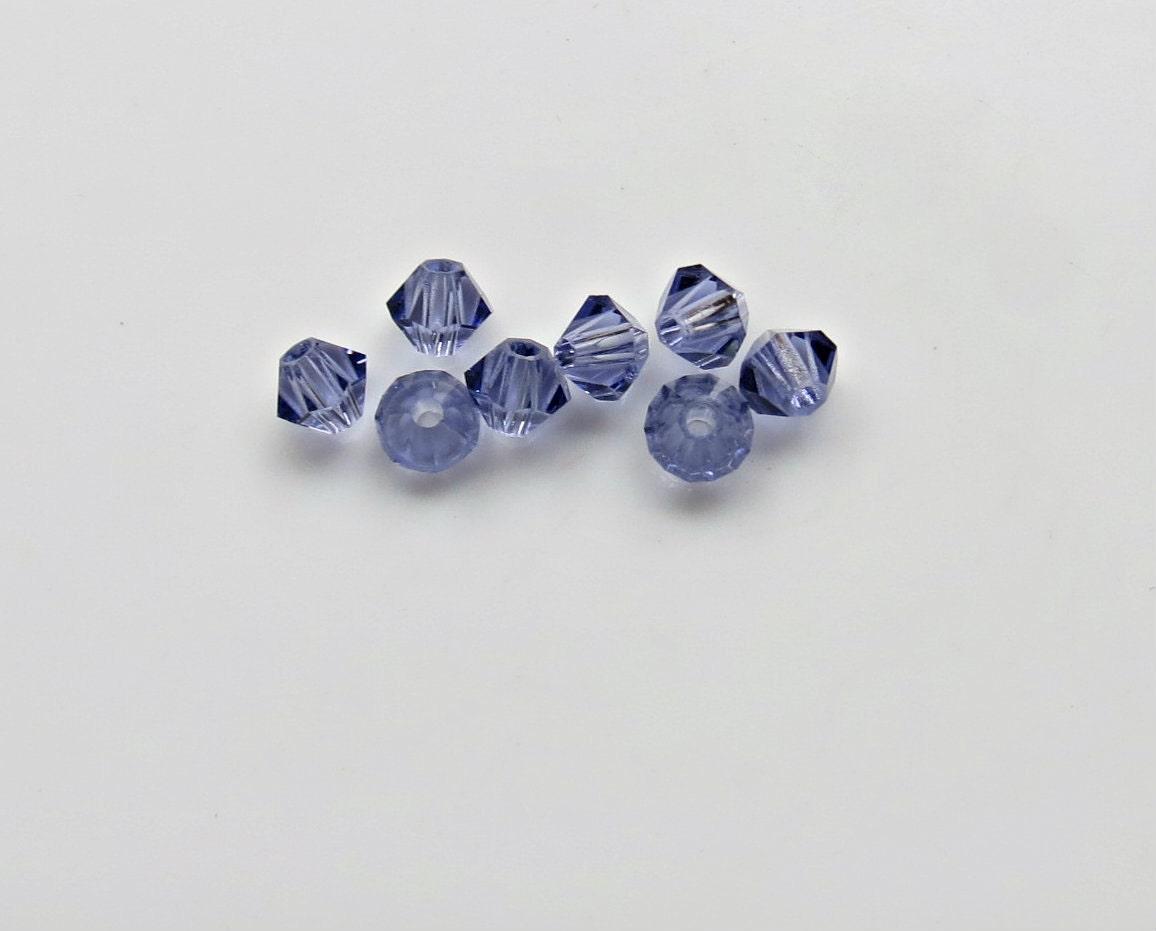 4/5mm Tanzanite Swarovski Bicone BEADS 36/72/144/432/720 Pieces, jewelry findings, vintage crystals VINTAGE SWAROVSKI, jewelry making, rare