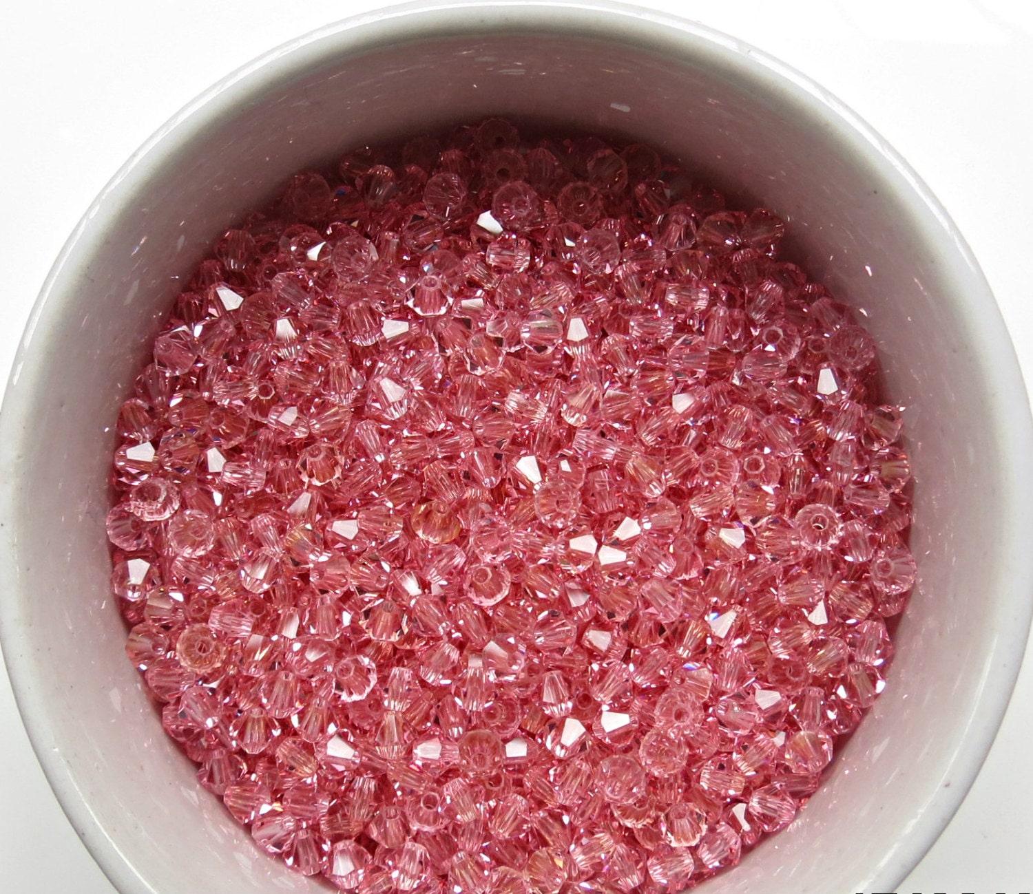 3mm Light Rose Swarovski Bicone beads 36/72/144/432/720 Pieces jewelry making, crystal beads, embroidery materials, wedding decorations