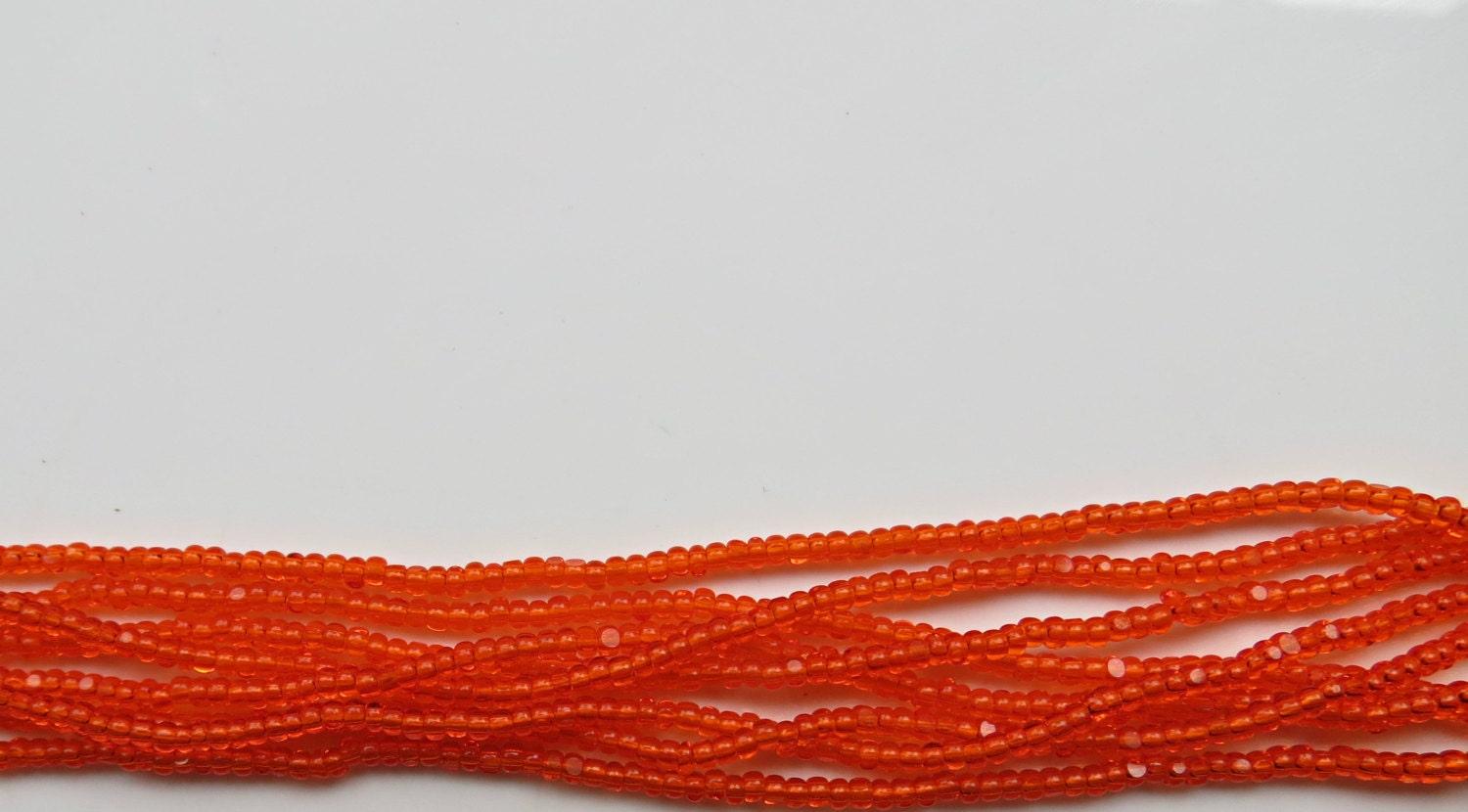 11/0 Charlotte true Cut Beads Orange Transparent 10/20/50/250/500 Grams PREMIUM SEED BEADS, jewelry making materials, vintage supplies