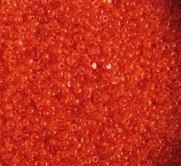 11/0 Charlotte true Cut Beads Orange Transparent 10/20/50/250/500 Grams PREMIUM SEED BEADS, jewelry making materials, vintage supplies