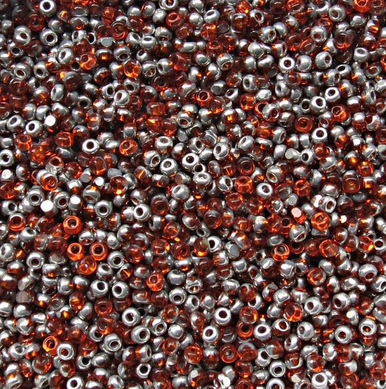11/0 Charlotte true Cut Beads Patina Orange transparent Silver 10/20/50/250/500 Grams 1300 Pieces