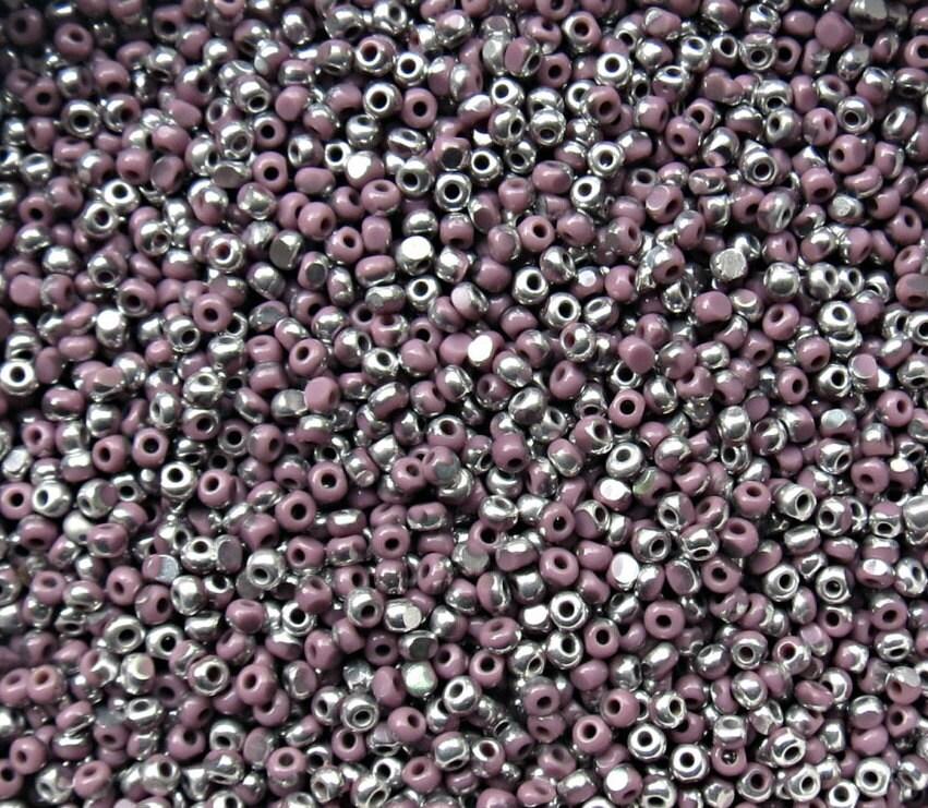 13/0 Charlotte Cut Beads Patina Opaque Light Purple Silver 5/10/20/50/250/500 Grams glass beads, jewelry supply, findings, rare craft supply