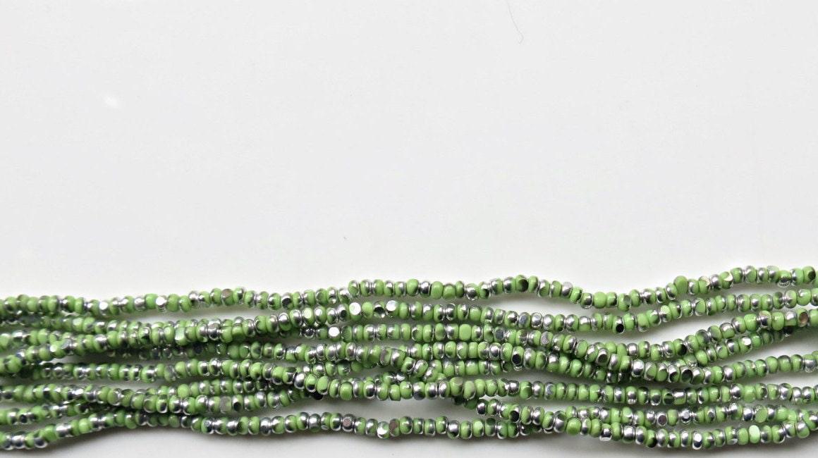 11/0 Charlotte true Cut Beads Patina Opaque Light Green Silver 10/20/50/250/500 Grams 1300 Pieces vintage findings, embroidery materials