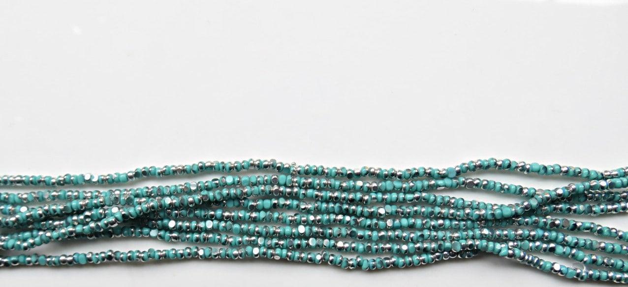 11/0 Charlotte true Cut Beads Patina Opaque Aqua Green Silver 10/20/50/250/500 Grams 1300 Pieces