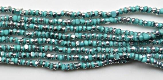 11/0 Charlotte true Cut Beads Patina Opaque Aqua Green Silver 10/20/50/250/500 Grams 1300 Pieces