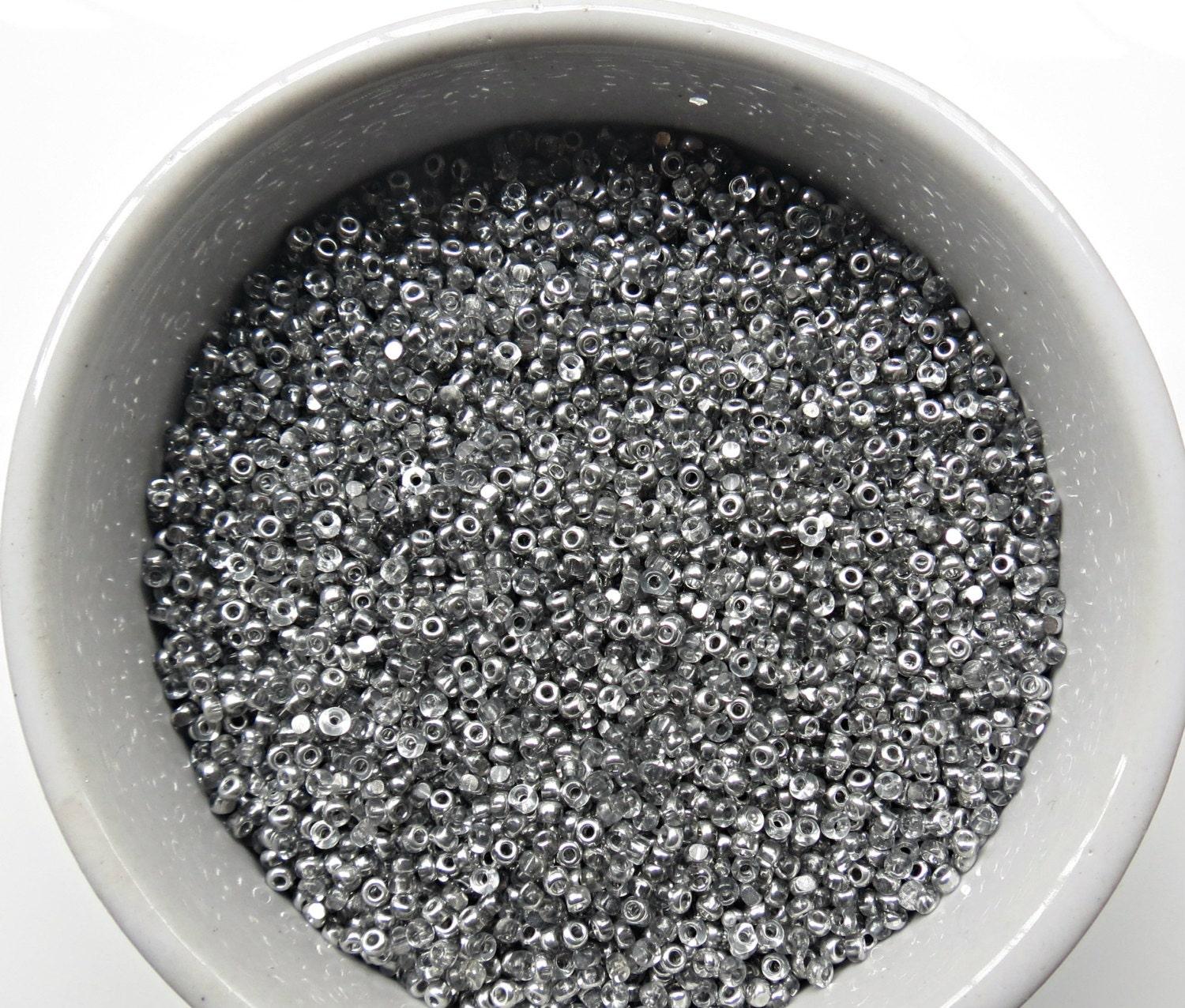 13/0 Charlotte Cut Beads Patina Transparent Crystal Silver 5/10/20/50/250/500 Grams embroidery materials, jewelry making, vintage beads