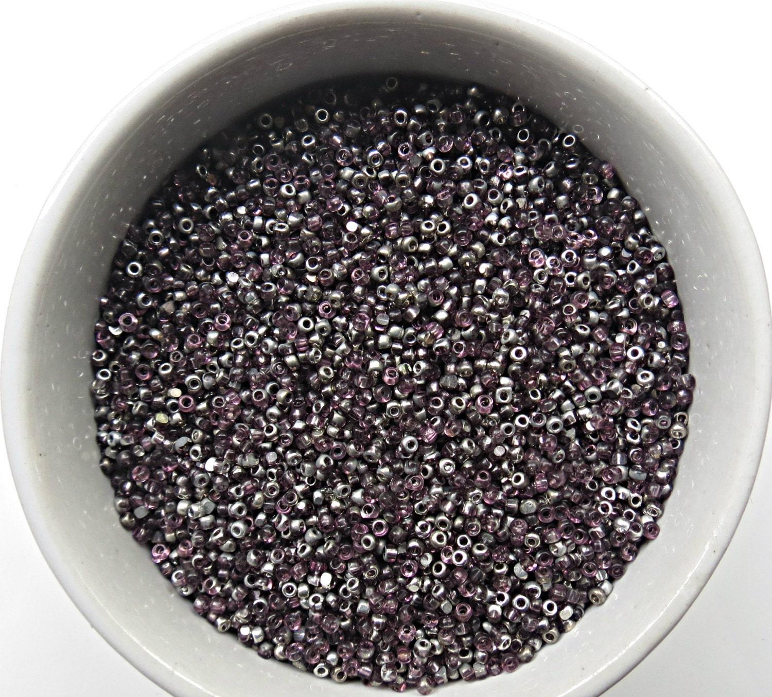 13/0 Charlotte Cut Beads Patina Transparent Light Amethyst Silver 5/10/20/50/250/500 Grams glass beads, jewelry supply, findings, craft