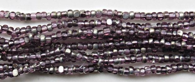 13/0 Charlotte Cut Beads Patina Transparent Light Amethyst Silver 5/10/20/50/250/500 Grams glass beads, jewelry supply, findings, craft