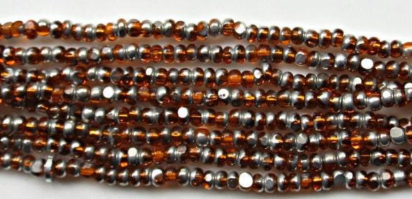 11/0 Charlotte true Cut Beads Patina Transparent Light Orange Silver 10/20/50/250/500 Grams