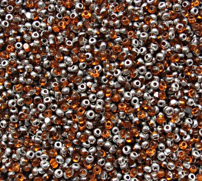 11/0 Charlotte true Cut Beads Patina Transparent Light Orange Silver 10/20/50/250/500 Grams
