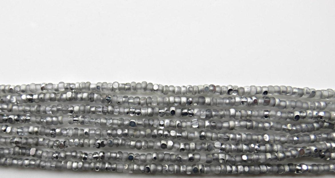 11/0 Charlotte Cut Beads Patina Frosted Crystal Silver 10/20/50/250/500 Grams 1300 Pieces