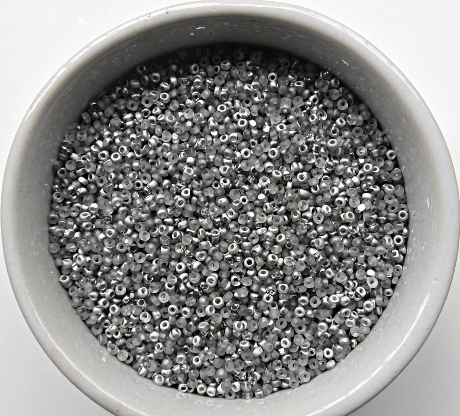 11/0 Charlotte Cut Beads Patina Frosted Crystal Silver 10/20/50/250/500 Grams 1300 Pieces