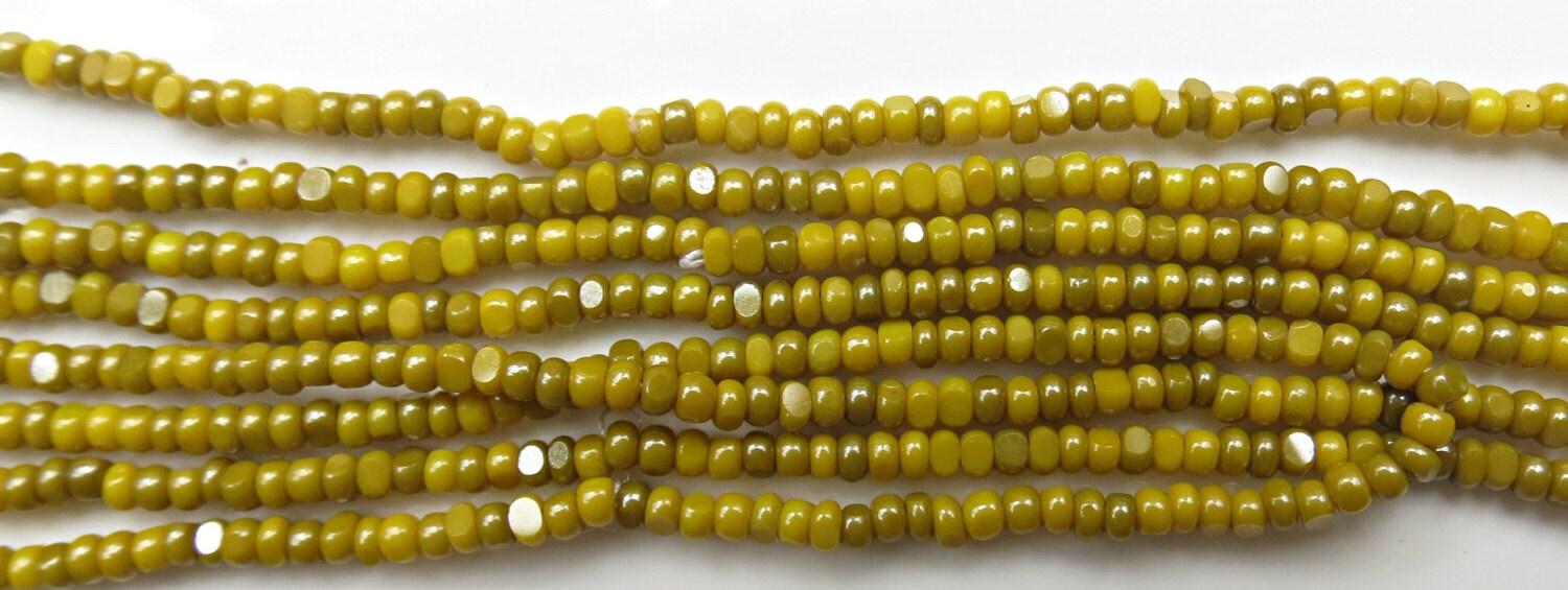 11/0 Charlotte true Cut Beads Ionized Yellow Opaque 10/20/50/250/500 Grams rare supplies jewelry