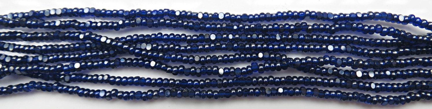 11/0 Charlotte true Cut Beads Ionized Royal Blue Transparent 10/20/50/250/500 Grams embroidery materials, jewelry making, vintage beads