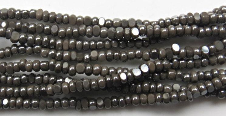 11/0 Charlotte true Cut Beads Ionized Grey Opaque 10/20/50/250/500 Grams