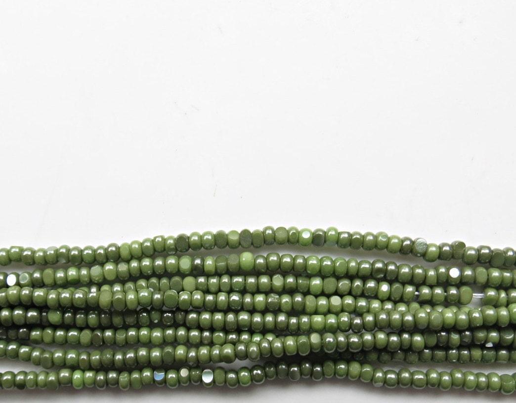 Charlotte true Cut Beads 13/0 Ionized Peridot Opaque 5/10/20/50/250/500 Grams Native Beads Supply