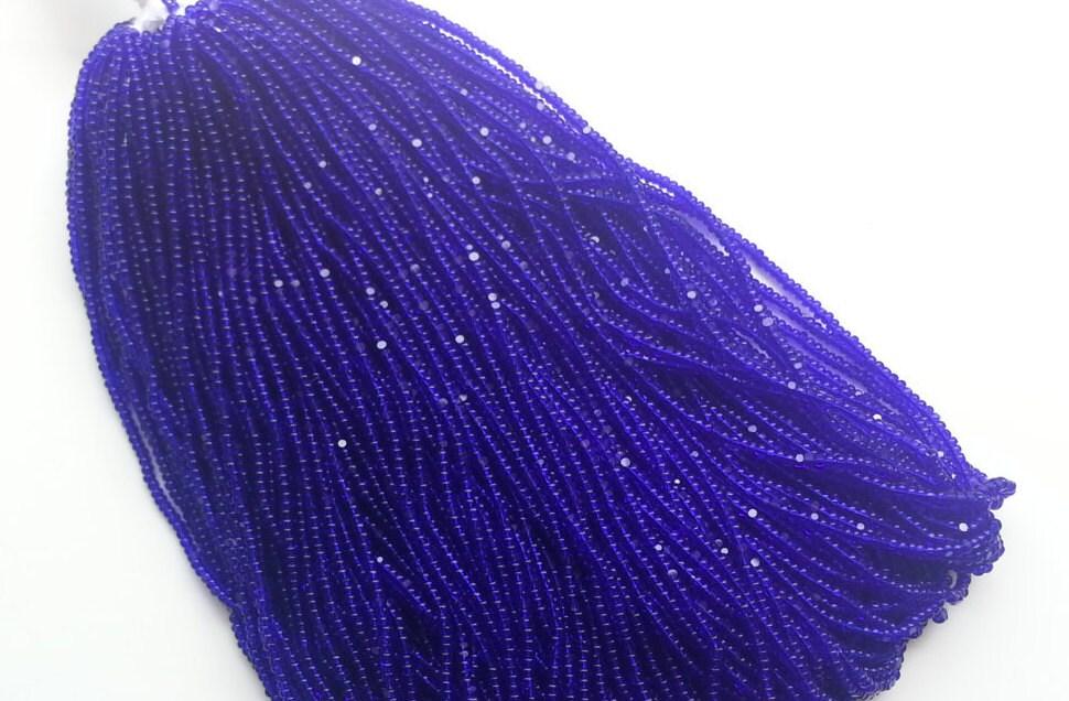 11/0 Hanks Charlotte Cut Beads 30100 Royal Blue Transparent 1/5/25/50/100 Hanks 2.0mm glass beads, jewelry supply, findings, craft supply