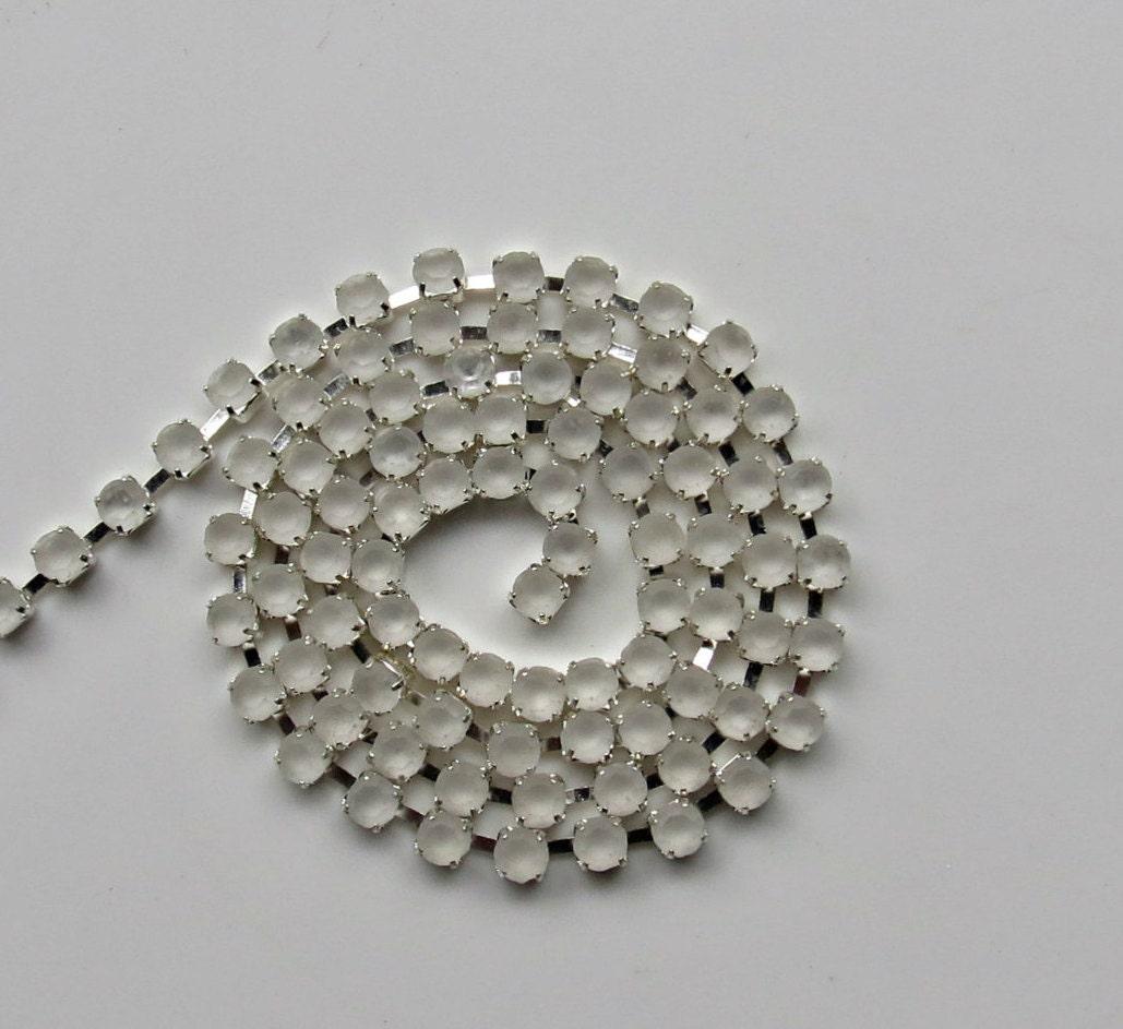 12 SS Rhinestone Chain Vintage Glass Crystal Frosted Silver Plated 3mm 1/2/5/15 Meters Wedding Bridal Supplies|Jewelry Making|Decoration