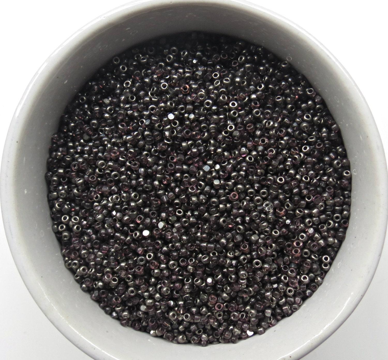 11/0 Charlotte true Cut Beads Patina Transparent Light Amethyst Gun Metal 10/20/50/250/500 Grams vintage findings, embroidery materials